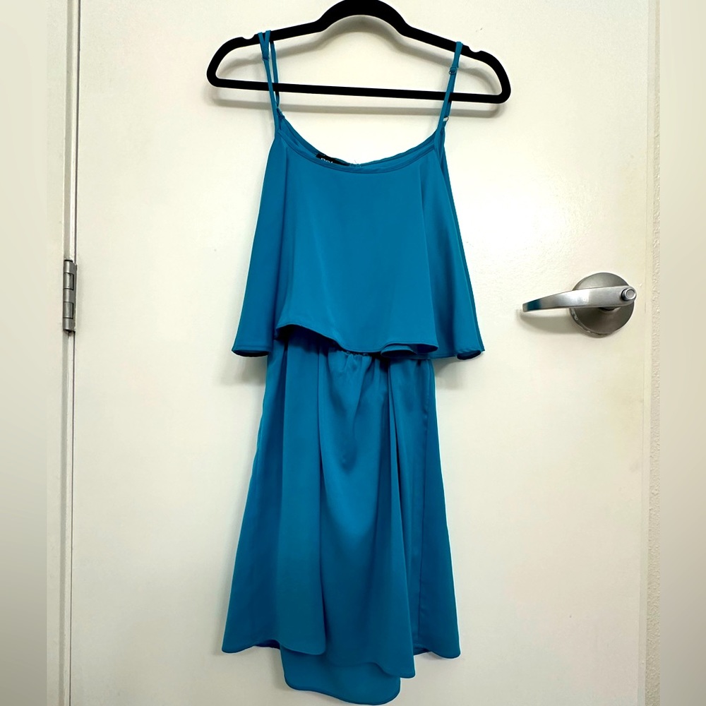 Silky Blue Bebe Summer Dress
